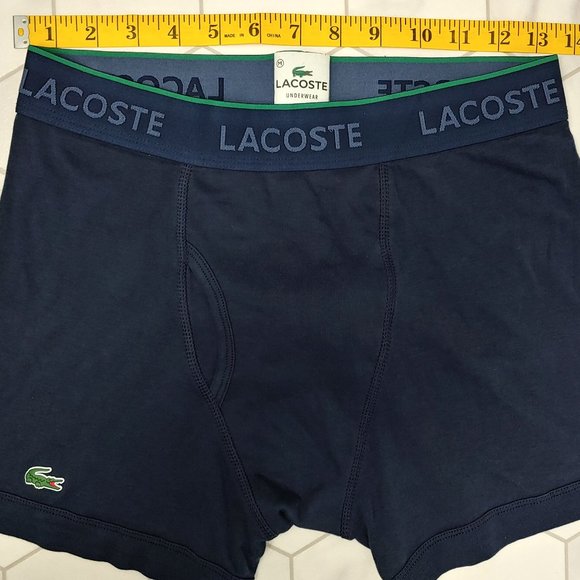 Excellent Used Condition Men's Lacoste Boxer Brief Blue Size Medium - Picture 12 of 13